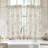 Kitchen Curtain Floral Tier Linen Short Pinstripe Cafe for Living Room Bathroom Julia Farmhouse Rustic Curtains Rod Pocket 2 Panels-866193568-1025917049