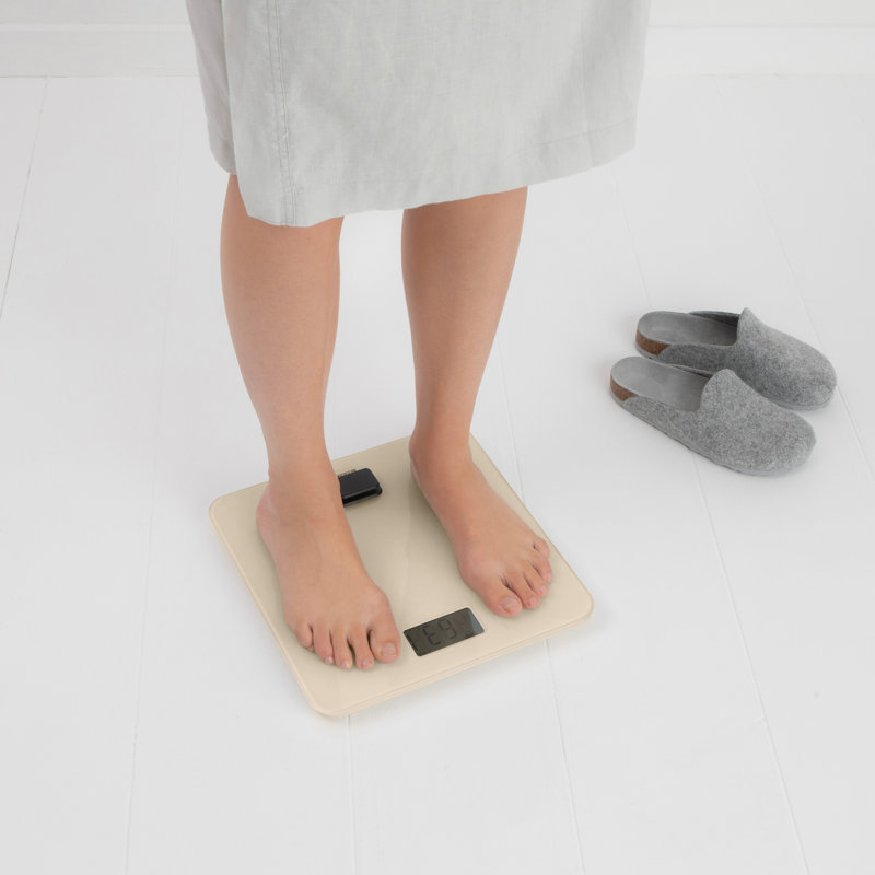 Brabantia Renew Battery Free Bathroom Scale, Soft Beige