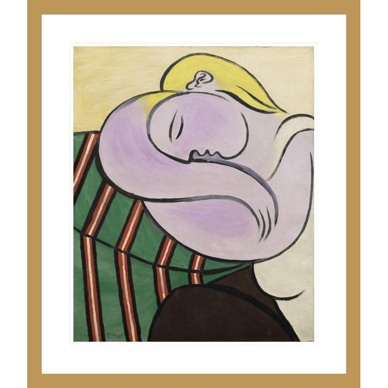 «Femme aux cheveux jaunes» par Pablo Picasso, impression giclée sur cadre, H 27,37 po x l 23,5 po