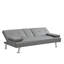 Canapé-lit de bureau multifonctionnel en cuir orange de 67 pouces avec table basse, conception à double pli, postures réglables-1255983125-1266656558