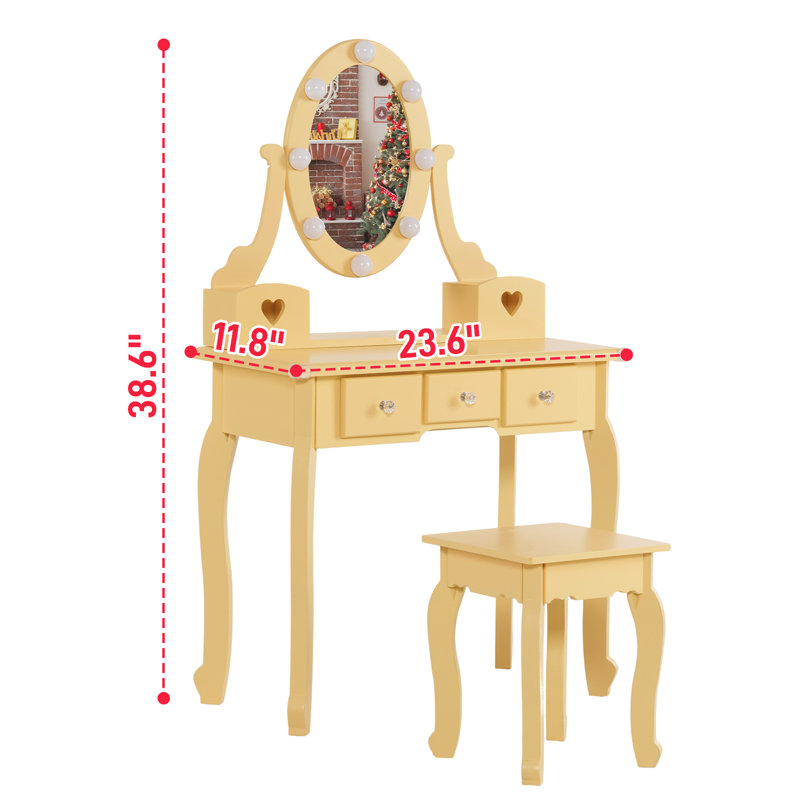Kid Dressing Table Set, Orange