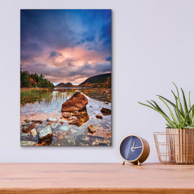 'Cloudy Morn At Jordan Pond' by Rick Berk Acrylic Glass Wall Art