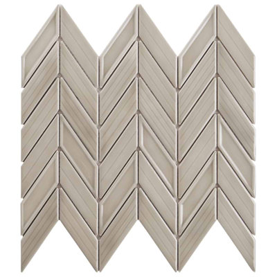 Brookline Chevron 1x5 Glossy Ceramic Mosaic Tile