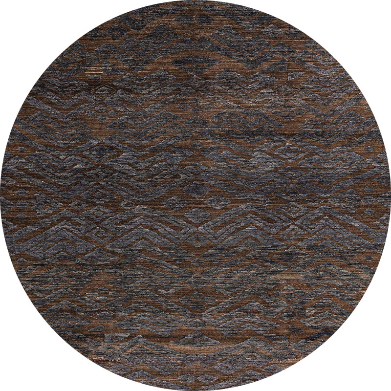 Abstract Indoor Rug, Round 6'