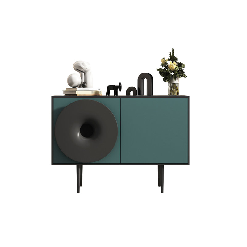 Buffet décoratif Italian Creative, Noir / bleu paon