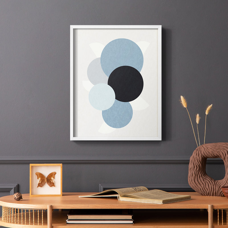 Impression encadrée Shapely Blues II - bois massif, Cadre simple blanc, H 10 po x l 8 po