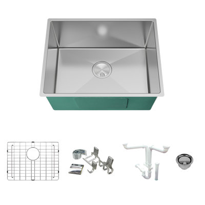 Évier de cuisine avec filtre à panier encastrable Diamond L 23 po x l 19 po Diamond