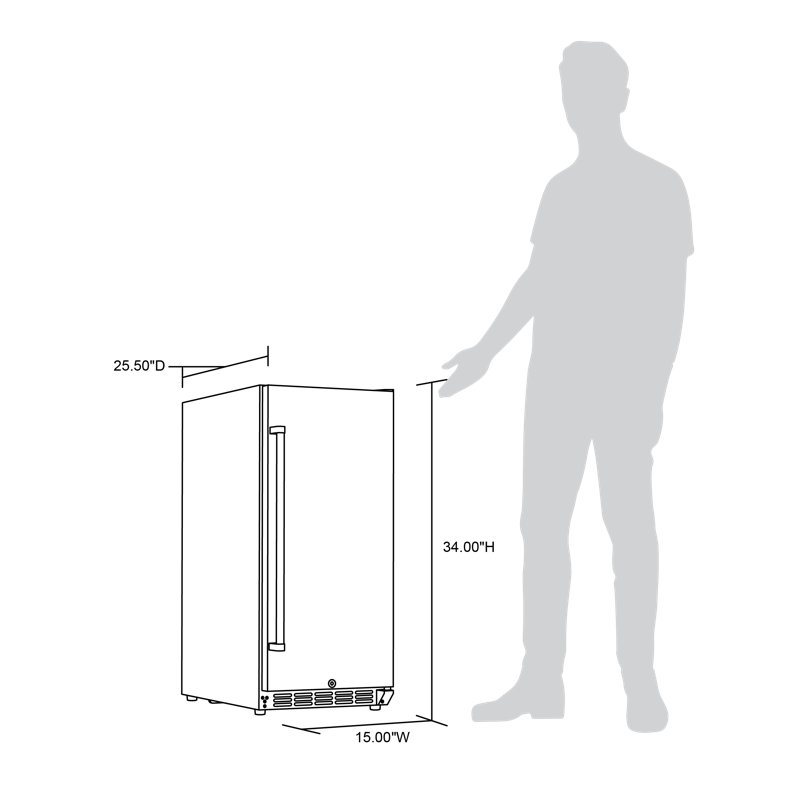 NewAir 15" Stainless Steel Smart Built-in Beverage Refrigerator
