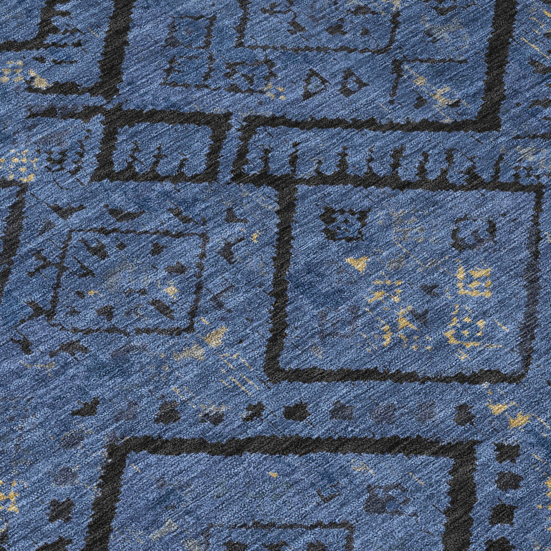 Tapis lavable à la machine intérieur / extérieur ACN2470, Marine, 3 pi x 5 pi