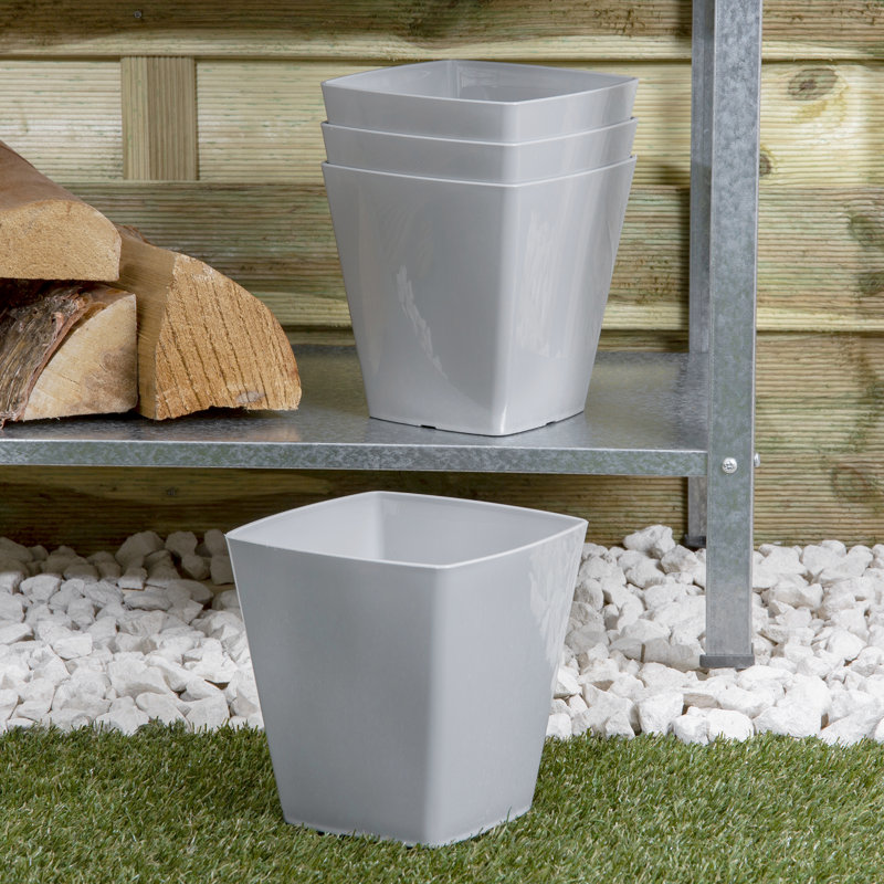Wham Studio Square Planter Cover, 14cm H x 14cm W x 14cm D, Grey