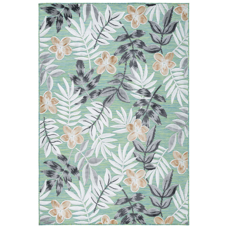 Cabana 405 Floral Indoor/Outdoor Area Rug, Rectangle 5'1" x 7'6"