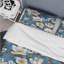 White And Blue Blossoms Floral Pattern II - Ensemble de housse de couette à motif floral-46591947