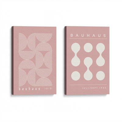 Pink Bauhaus Flow Set of 2