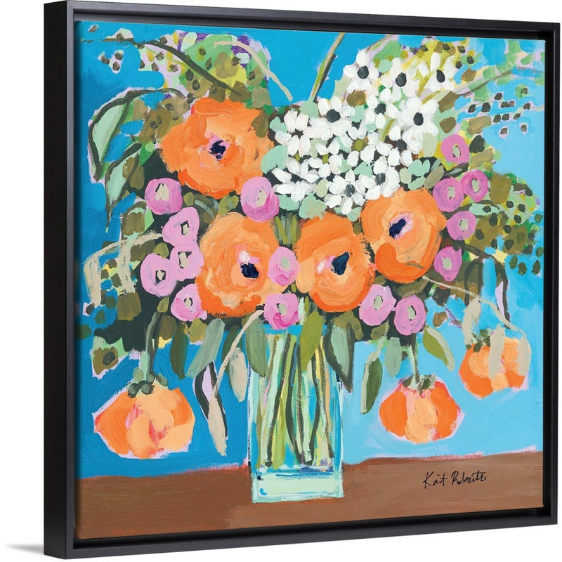 Reproduction d’art sur toile réfléchie par Kait Roberts, H 14 po x l 14 po x P 1,75 po, Cadre noir