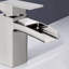 Robinet de lavabo de salle de bain à poignée simple et simple en nickel brossé Topcraft-49655652