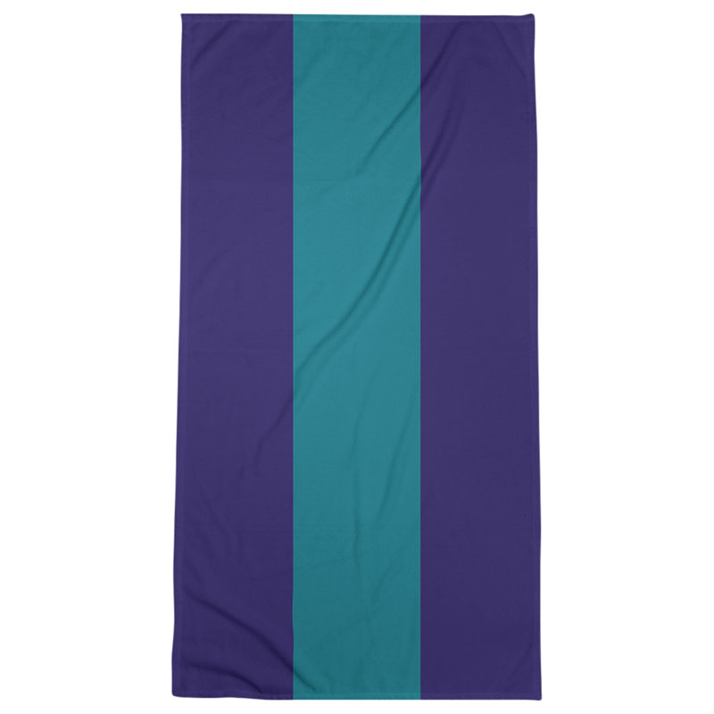 Lightweight Bath Towel, Dark Purple/Teal/Dark Purple