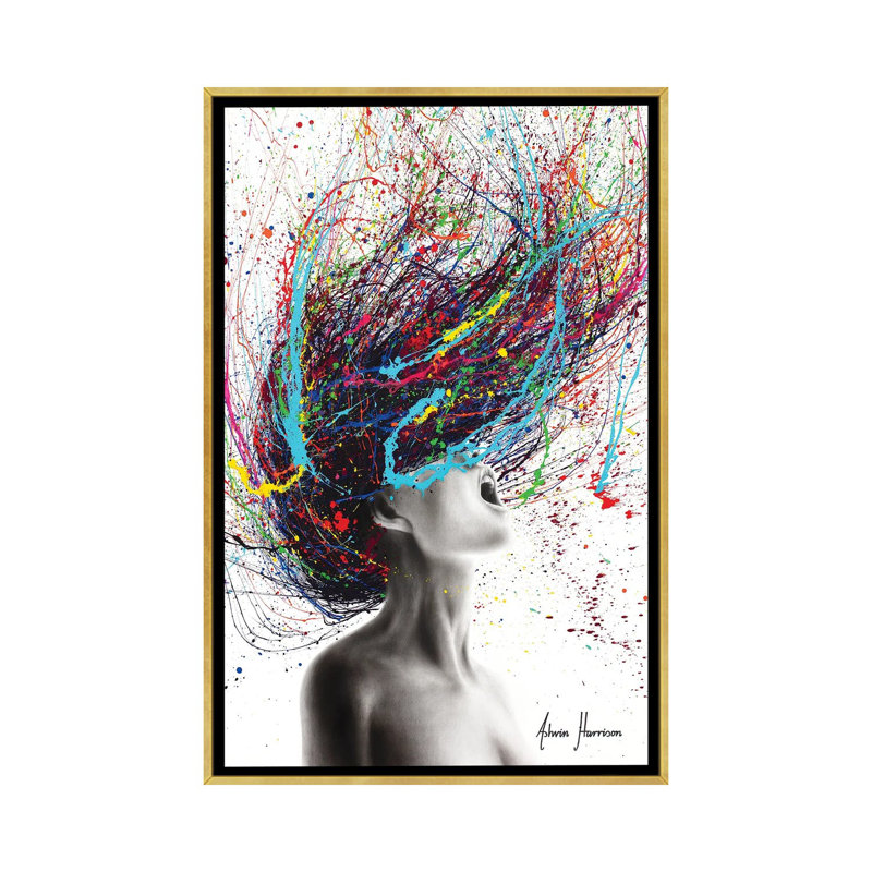 «The Edge» par Ashvin Harrison - impression d'art graphique, Aucun mat, H 26 po x l 18 po x P 1,5 po, Toile encadrée d'or