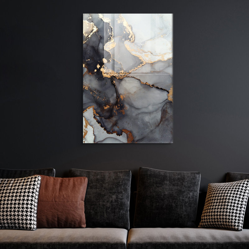 Élégante peinture décorative en verre trempé de 19,7 po x 27,6 po | 100% verre trempé, épaisseur: 0,16 pouce | Parfait pour la décoration intérieure, le salon et le bureau | Superbe œuvre d'art avec une esthétique moderne