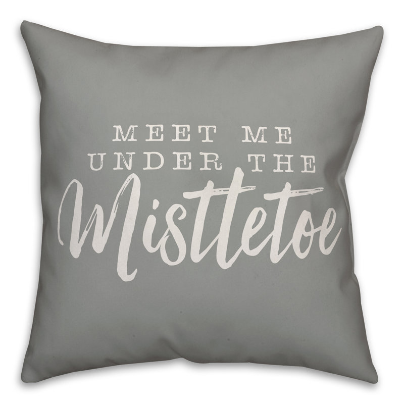  Housse de coussin Mistletoe, 16 po x 1 po, Polyester/ Bourre en polyester