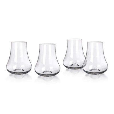 Ensemble de 4 verres à whisky en cristal sans pied par Ebern Designs