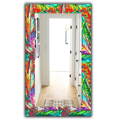 Tropical Glass Frame Mirror