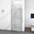24" W x 72" H Semi-Frameless Circular Pivot Shower Door in Chrome With 1/4" (6mm) Thick SGCC Tempered Glass