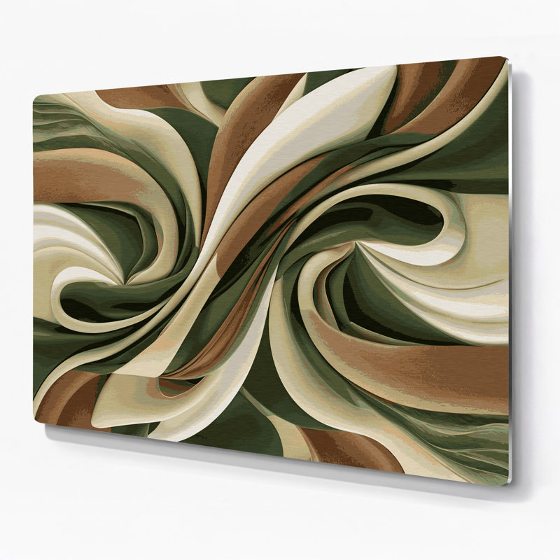 «Biomorphic Abstraction 17», art mural en métal brun, H 11 po x l 14 po