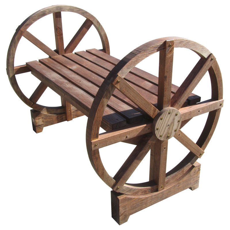 Banc de jardin en bois wheel