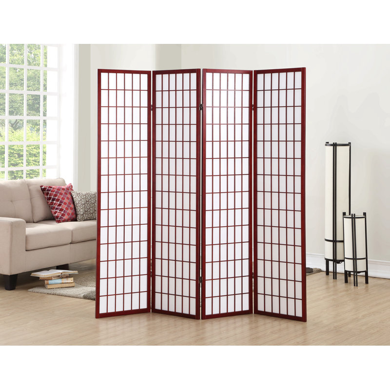 Paravent pliant 4 panneaux Shoji, Cerisier