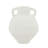 D8.1x9.8" Rustic White Terracotta Vase with Handles