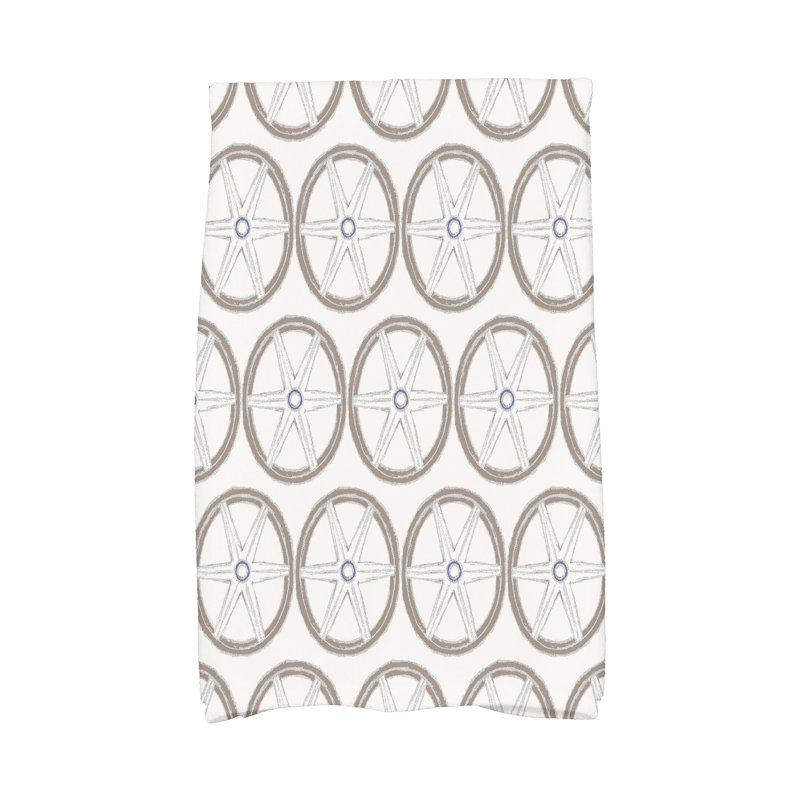 Torchon à imprimé géométrique Lingebach, Ivoire