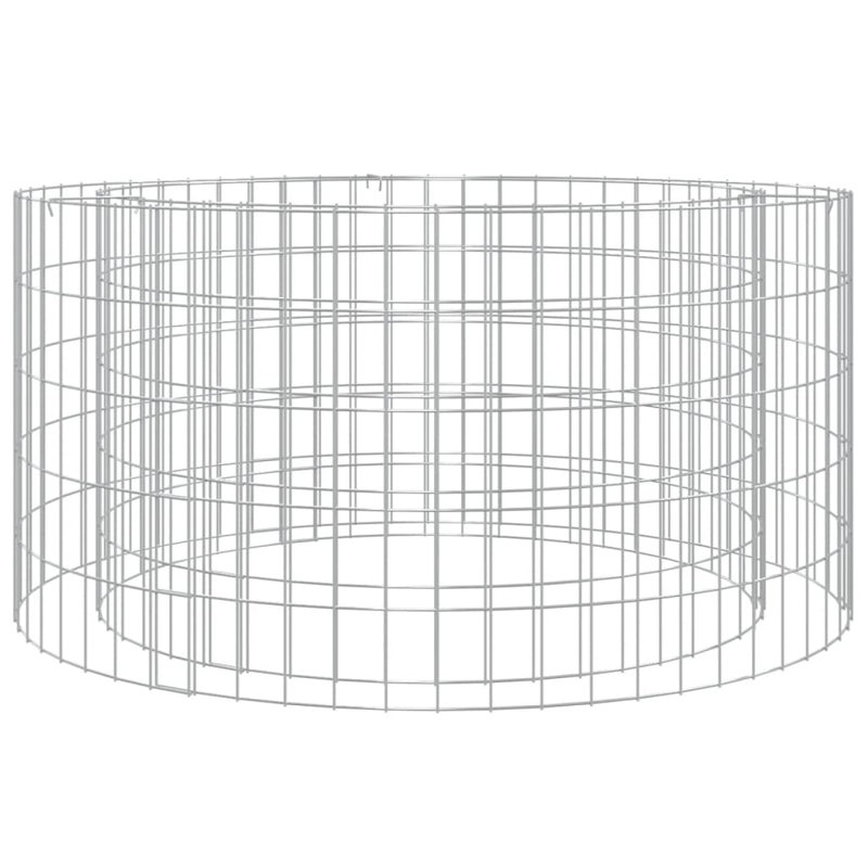 Ashbik Fire Pit Galvanised Iron, 50 cm H x 100 cm W x 100 cm D