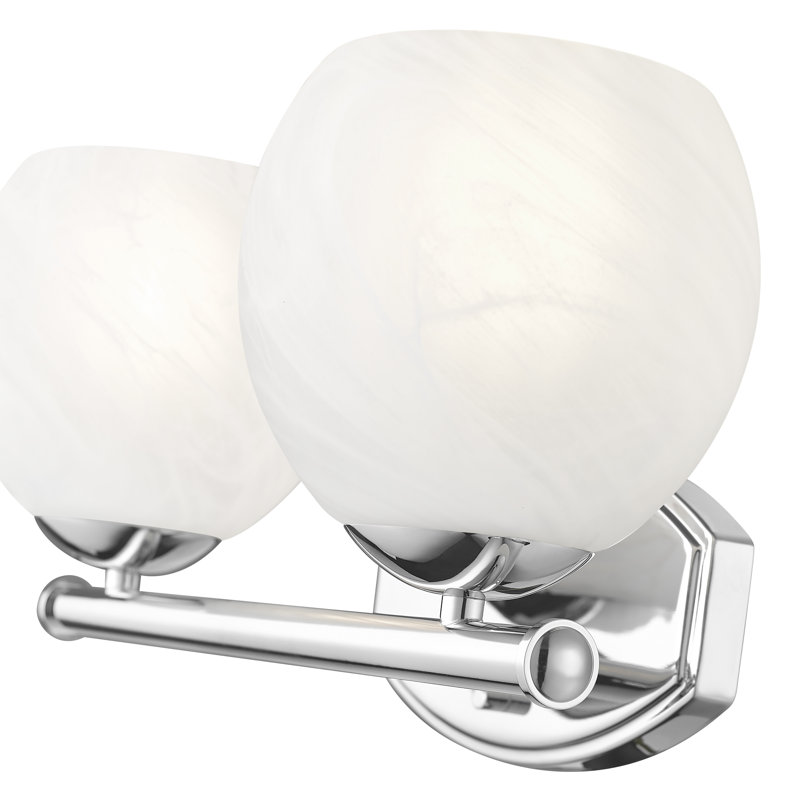 Novalie 16 inch Chrome 2 Light Vanity, Chrome