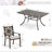 Angelleigh 6 - Person Patio Dining Set Umbrella Hole Included Rectangular Table with Cushions Included