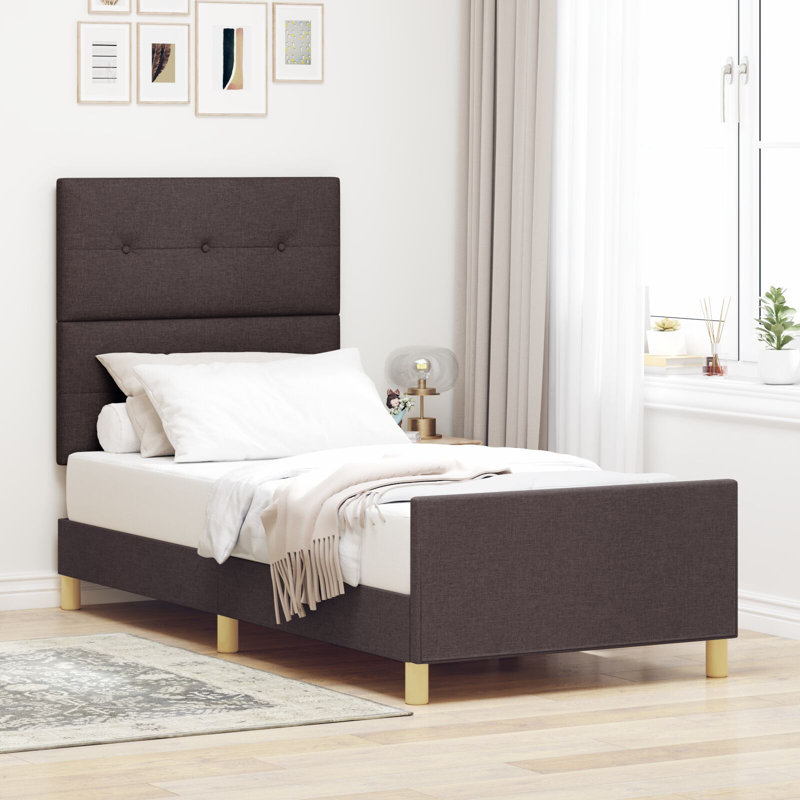 Bed Frame, 83 x 207 cm, Dark Brown