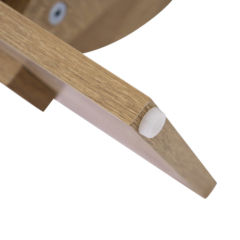 Table d'appoint avec tablette de rangement, Naturel