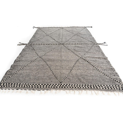 Tapis noir et blanc Odea