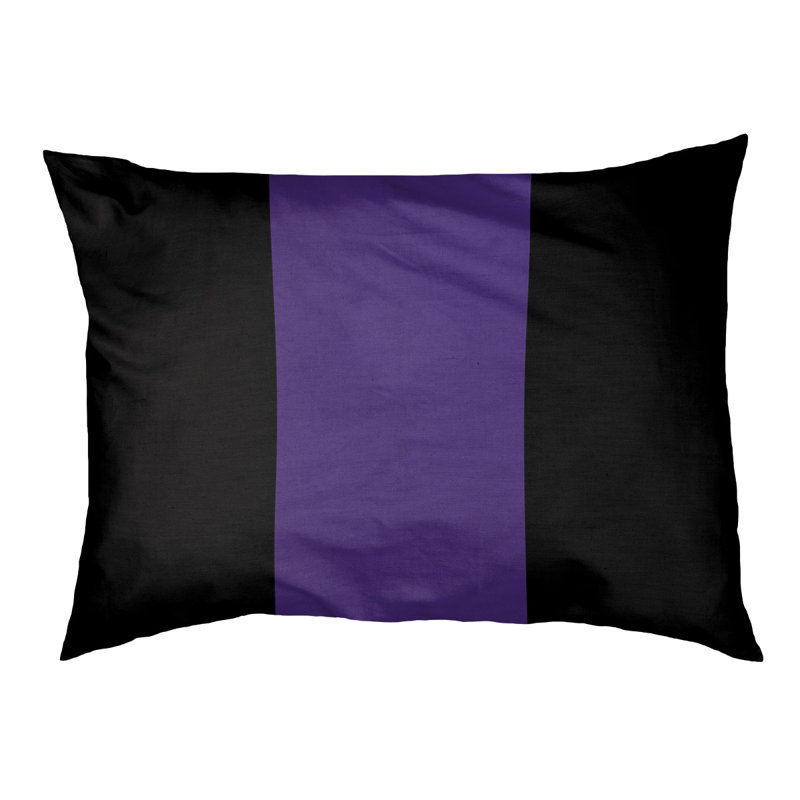 Coussin de lit pour chien Cincinnati, Moyen (l 28 po x P 18 po x H 6 po), Noir / mauve / noir