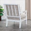 Fauteuil Spindle, finition blanche, tissu cachemire taupe