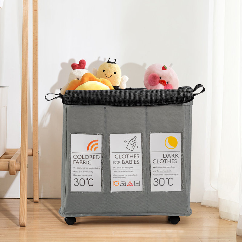 Mesh Rolling Laundry Sorter with Handles