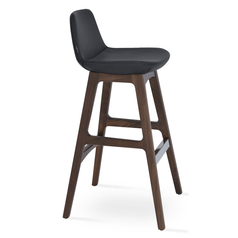 Napoli Wood Bar & Counter Stool, Black, Bar Stool (29" Seat Height)
