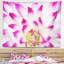 Tapisserie lisse à pétales de roses blanches-28487940