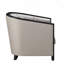 Chaise en tissu beige avec coussin