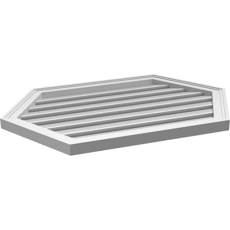 Évent horizontal fonctionnel à pignon en uréthane à surface horizontale Signature, H 24 po x l 36 po x P 1,5 po