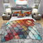 Ensemble de housse de couette à géométrie en losanges designart-35228653