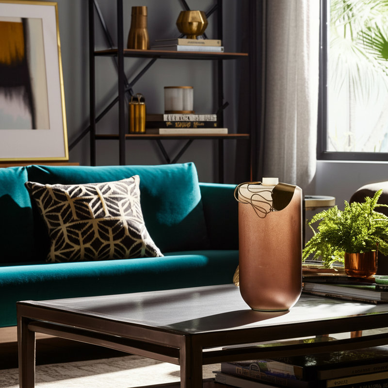 Vase en verre Crainville Modern Glam