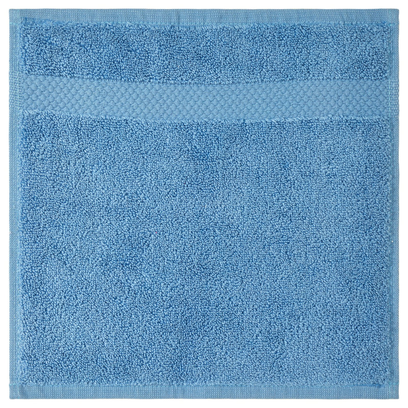 Splash 100% Cotton Zero Twist Washcloth Set, 550 GSM Soft Absorbent Cotton Washcloths & Face Towels for Bathroom, Spa & Daily Use, OEKO-TEX Certified, 12 Pack, Dark Blue