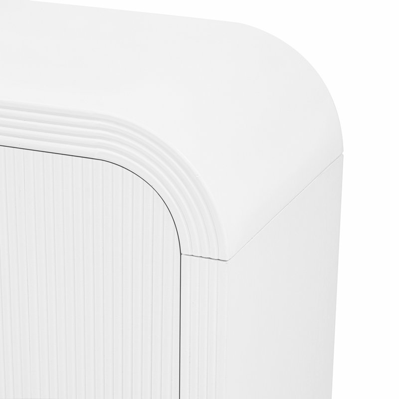 Console de 63 po pour le vestibule, Blanc / Blanc
