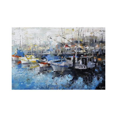 " San Francisco Wharf " by Mark Lague Painting Print