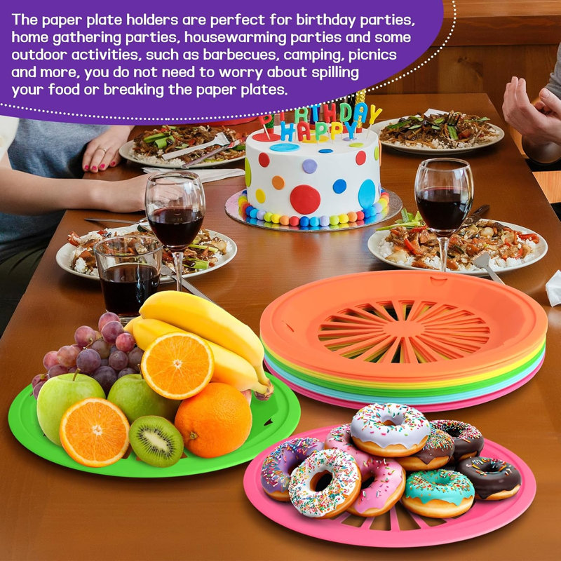 Porte-assiettes en plastique 15 pièces